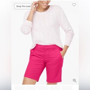 [J CREW FACTORY] FRANKIE BERMUDA SHORTS-HOT PINK